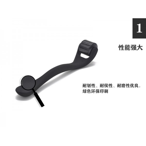 Мезоролер матовий чорний, титанові голки, 540 шт, матовий футляр, 2.5 мм