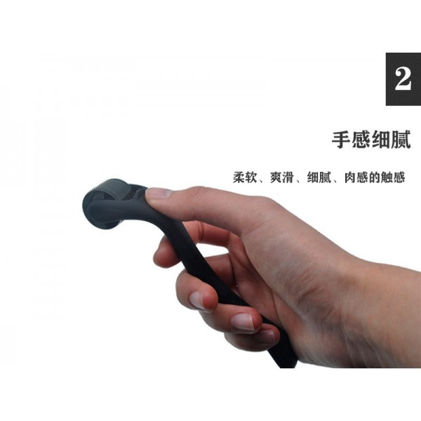 Мезоролер матовий чорний, титанові голки, 540 шт, матовий футляр, 2.5 мм