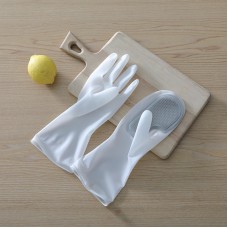 Рукавички силіконові для прибирання з щіткою, сірі, пара