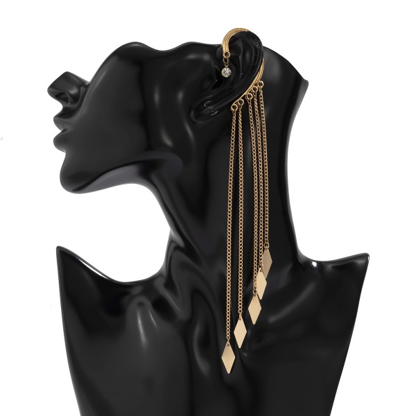 Кафф із ланцюжками "Golden Cascade Ear Cuff", золото