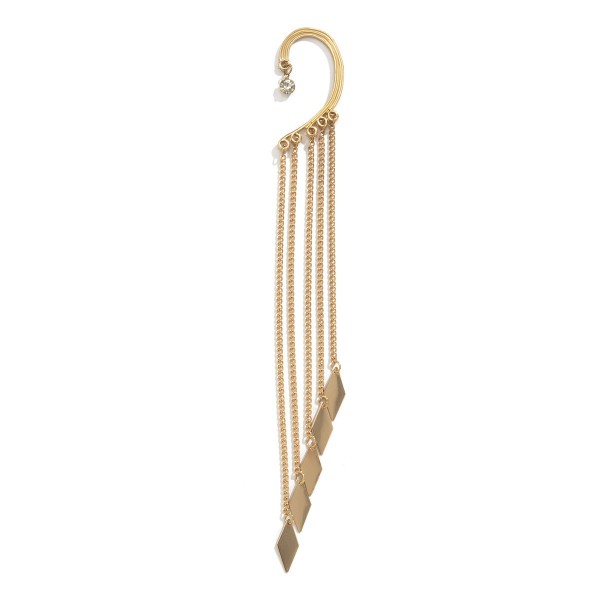 Кафф із ланцюжками "Golden Cascade Ear Cuff", золото