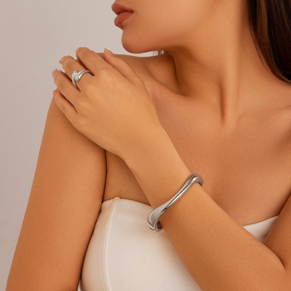 Браслет "New Wave Bangle", золото/срібло