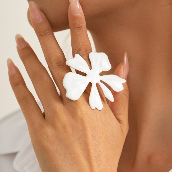 Каблучка "White Blossom Ring", золото