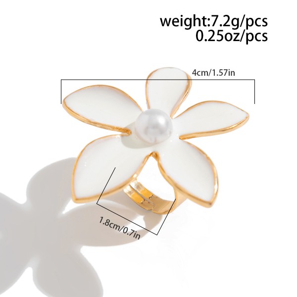 Каблучка "Pearl Petal Ring", золото