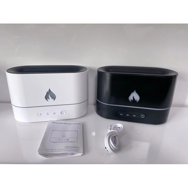 Зволожувач ароматизатор повітря "Flame Mist Aroma Diffuser" з ефектом полум'я, чорний Зволожувач ароматизатор повітря "Flame Mist Aroma Diffuser" з ефектом полум'я, чорний