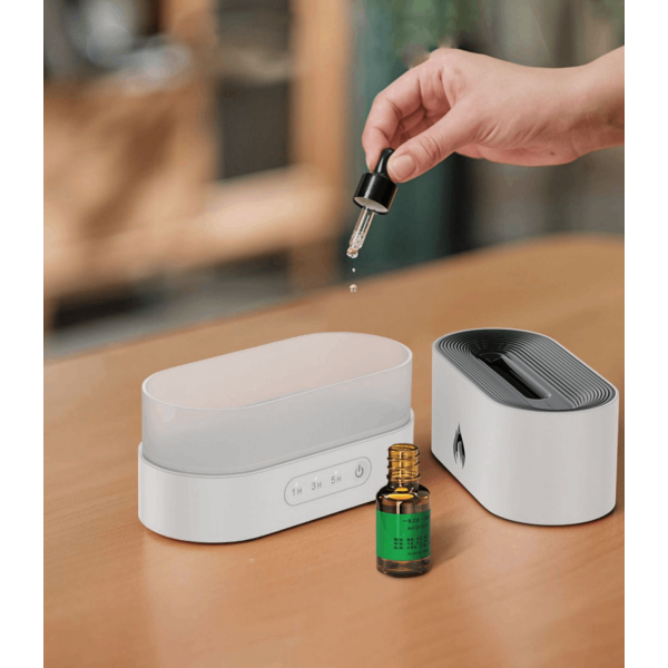 Зволожувач ароматизатор повітря "Flame Mist Aroma Diffuser" з ефектом полум'я, чорний Зволожувач ароматизатор повітря "Flame Mist Aroma Diffuser" з ефектом полум'я, чорний