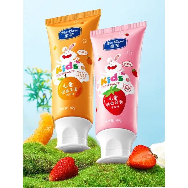 Зубна паста Kids Flower Orange Smile, з екстрактом полуниці, 60 г
