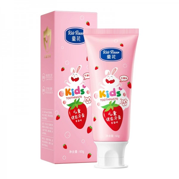 Зубна паста Kids Flower Orange Smile, з екстрактом полуниці, 60 г