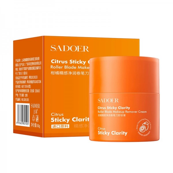 Крем для зняття макіяжу з вітаміном С SADOER Citrus Sticky Clarity, 50 г
