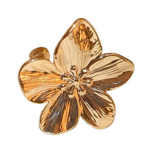 Кольцо "Floral Elegance", золото/серебро