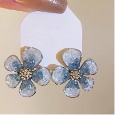 Серьги гвоздики "Heavenly Flower", серебро