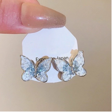 Серьги гвоздики "Butterfly Dream", серебро