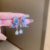 Сережки гвоздики "Butterfly Pearl", срібло