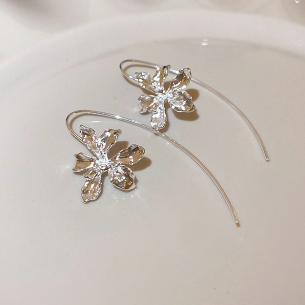 Серьги "Shining Crater", золото/серебро