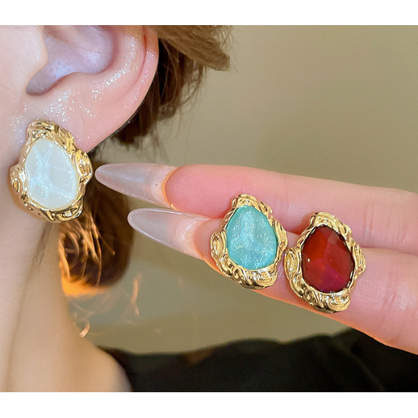 Сережки "Golden Embrace", білий, золото