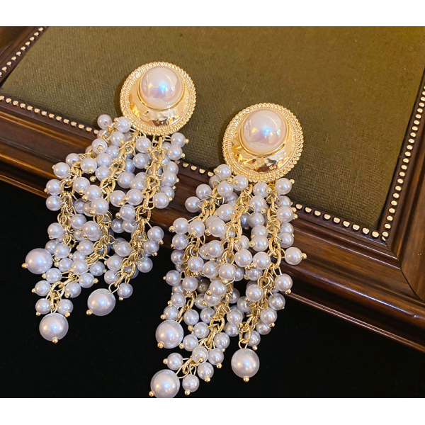 Серьги "Pearl Cascade", золото