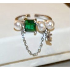 Каблучка "Green Gemstone", срібло