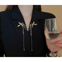 Брошка "Two Birds", золото/срібло