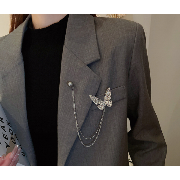 Брошка "Chain Butterfly", срібло