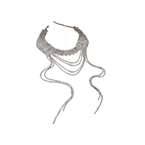 Ланцюжок "Rhinestone Layered", срібло Ланцюжок "Rhinestone Layered", срібло