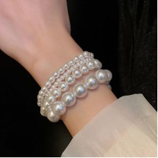 Браслет "Classic Pearl Style", (4 мм, 6 мм, 8 мм, 10 мм, 12 мм, 14 мм)