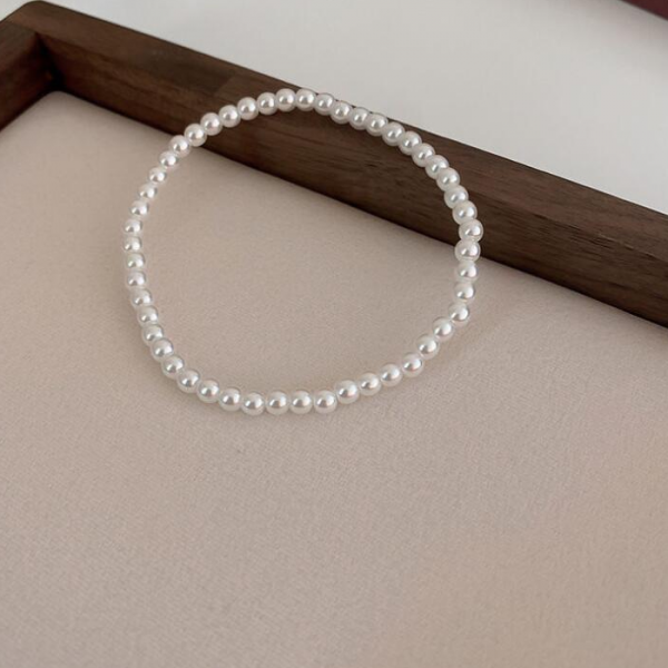 Браслет "Classic Pearl Style", (4 мм, 6 мм, 8 мм, 10 мм, 12 мм, 14 мм)