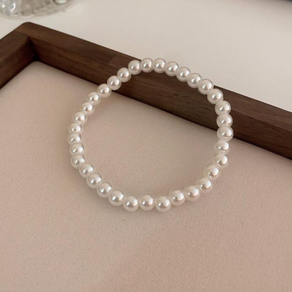 Браслет "Classic Pearl Style", (4 мм, 6 мм, 8 мм, 10 мм, 12 мм, 14 мм)