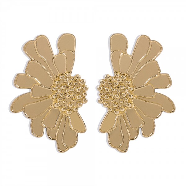 Сережки "Golden Petal", 3 кольори