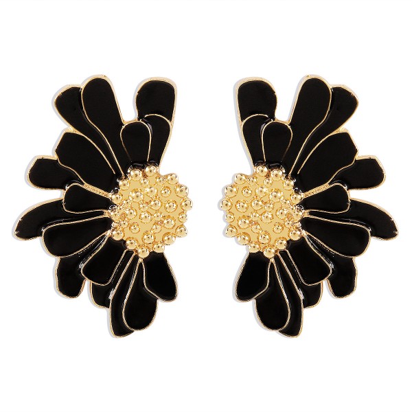 Сережки "Golden Petal", 3 кольори