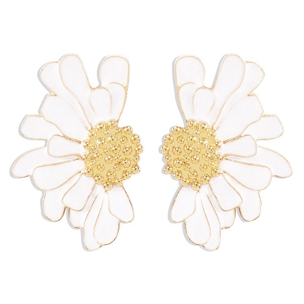 Сережки "Golden Petal", 3 кольори