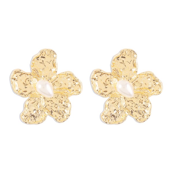 Серьги "Shining Pearl Flower", золото