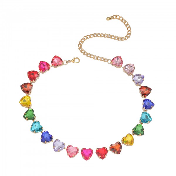 Чокер "Sparkling Hearts", 4 кольори