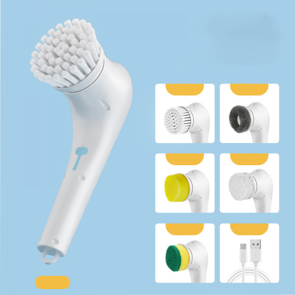 Щітка для прибирання електрична "Magic Brush", з 5-ма змінними насадками