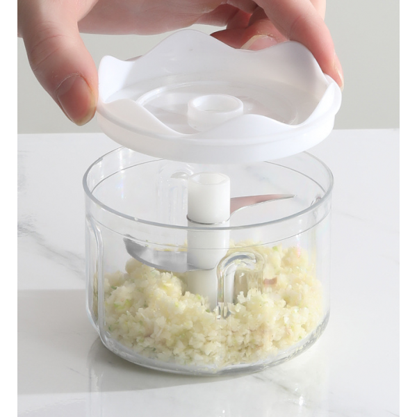 Подрібнювач кухонний, портативна міні м'ясорубка, зелена, 400 мл