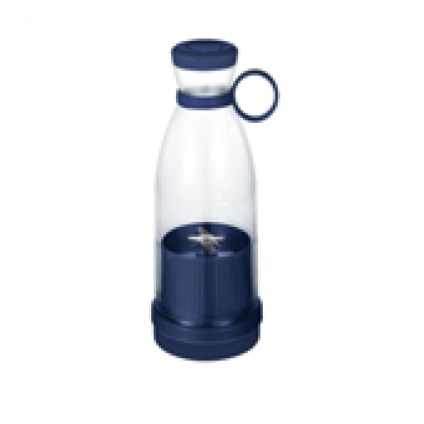 Пляшка - блендер портативна, пляшка для приготування смузі, синя, 300 мл