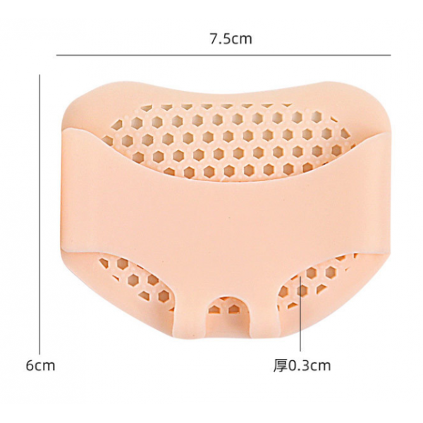Бандаж силиконовый для стопы, силиконовая подушечка от натоптышей, бежевый, 2 шт, 7,5х6х0,3 см