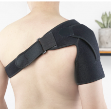 Бандаж для фіксації плечового суглоба, пояс для фіксації суглоба на липучках, чорний, 1 шт