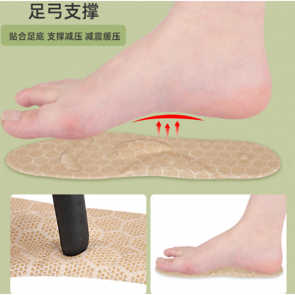 Устілки самоклеючі для взуття, устілки амортизуючі, бежеві, S, M, L