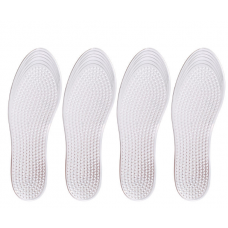 Устілки силіконові під стопу, гелеві вставки подушечки для підтримки поздовжнього склепіння стопи, прозорі, S, L