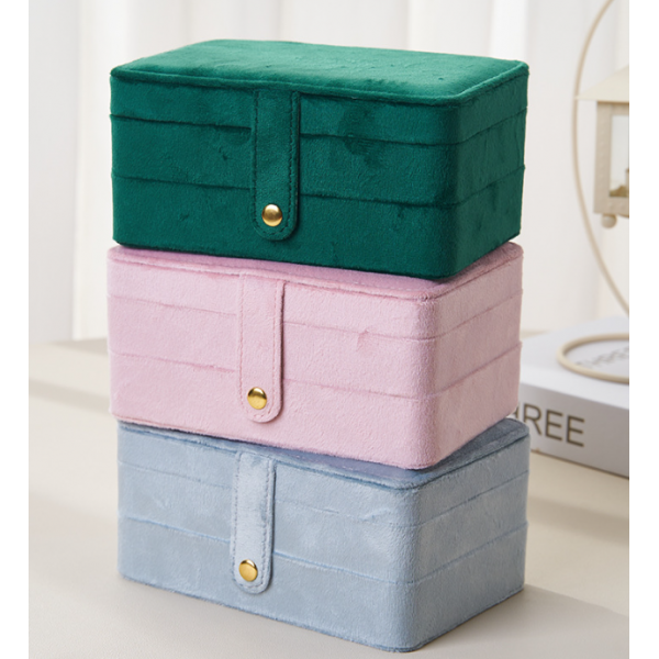 Органайзер для прикрас оксамитовий двоярусний Nude 16,5×11,5×8 см