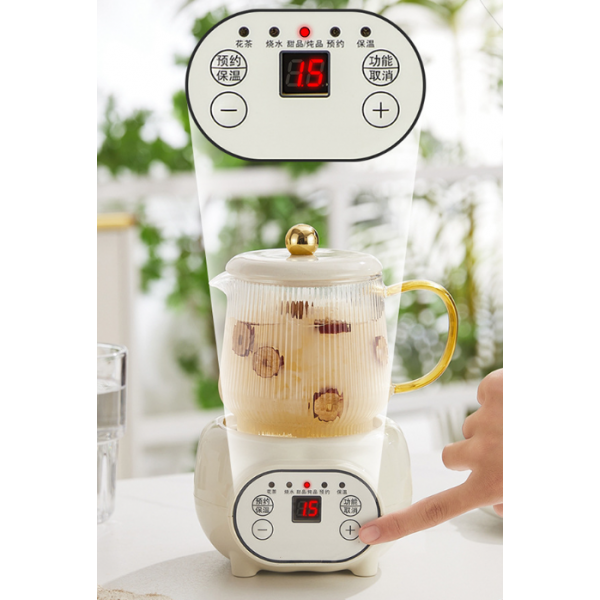 Чайник скляний з підставкою підігрівом , електричний чайник з боросилікатного скла, 0,5 л