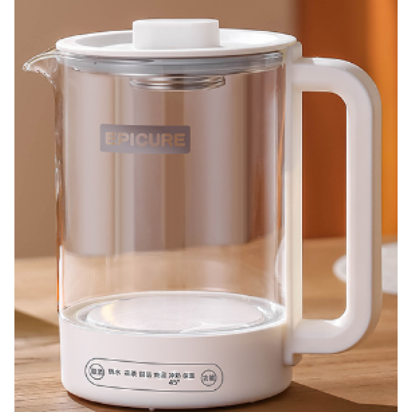 Чайник електричний Epicure, електрочайник білий, 1,5 л