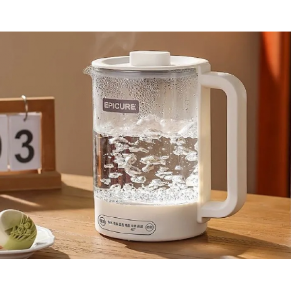 Чайник електричний Epicure, електрочайник білий, 1,5 л