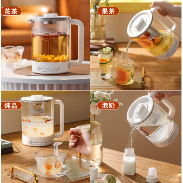 Чайник електричний Epicure, електрочайник білий, 1,5 л