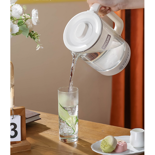 Чайник електричний Epicure, електрочайник білий, 1,5 л