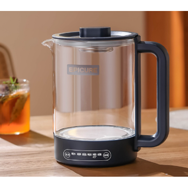 Чайник електричний Epicure, електрочайник чорний, 1,5 л