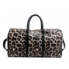 Сумка жіноча дорожня, спортивна сумка з леопардовим принтом, 45х20х22 см