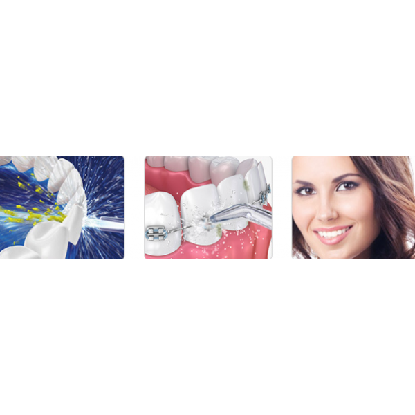 Іригатор для ротової порожнини, портативний з 2 насадками, 230 мл Іригатор для ротової порожнини, портативний з 2 насадками, 230 мл