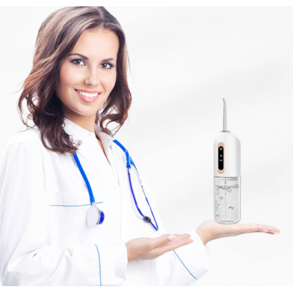 Іригатор для ротової порожнини, портативний з 2 насадками, 230 мл Іригатор для ротової порожнини, портативний з 2 насадками, 230 мл