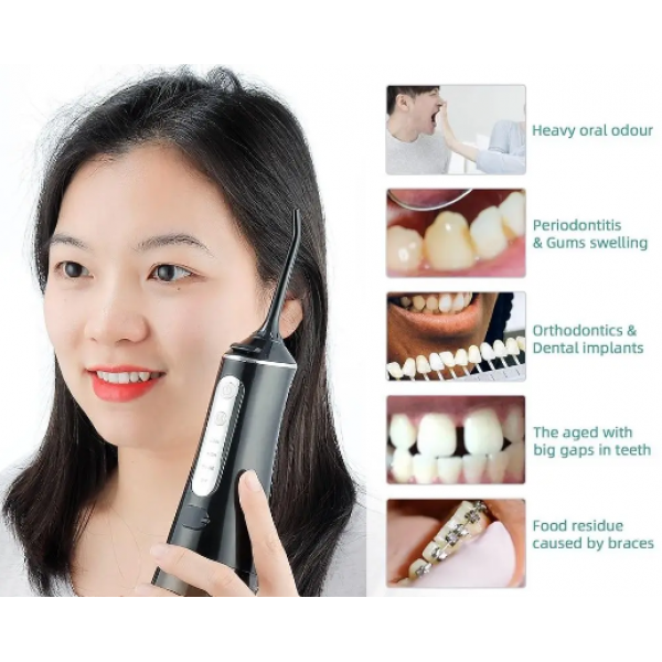 Іригатор для ротової порожнини портативний, іригатор на 5 режимів, білий Іригатор для ротової порожнини портативний, іригатор на 5 режимів, білий